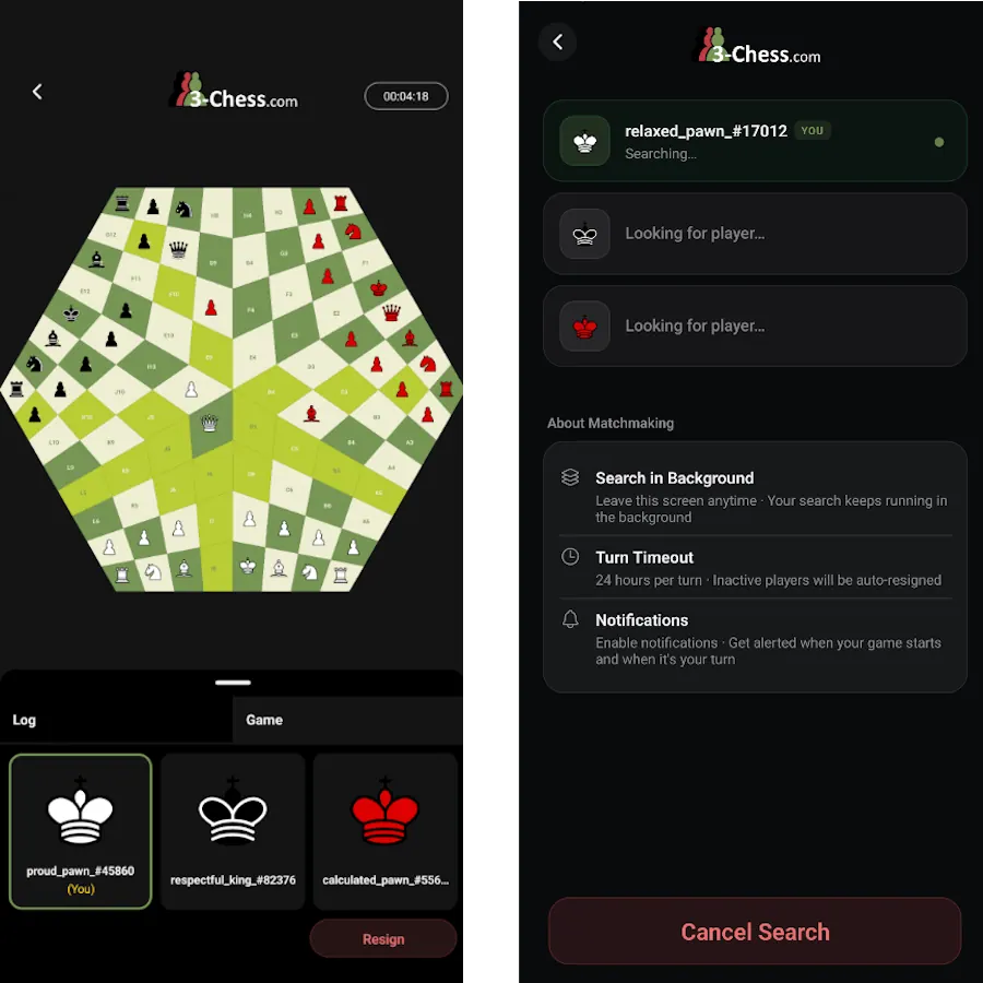 3Chess interface overview